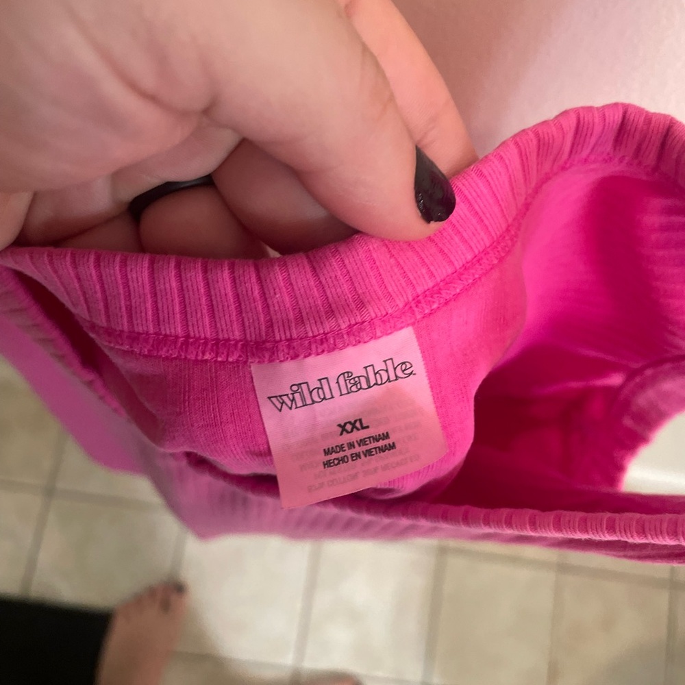 Pink Ribbed Tank Top - Picture 2 of 2